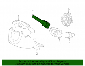 Left steering column switch for Honda Accord 18-22