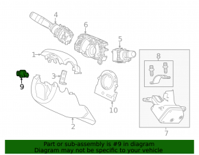 Joystick electric steering wheel adjustment Acura MDX 14-20