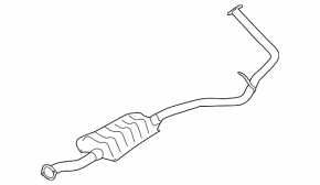 Exhaust line middle part Subaru Impreza 4d 17-23 GK