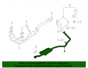 Exhaust line middle part Subaru Impreza 4d 17-23 GK