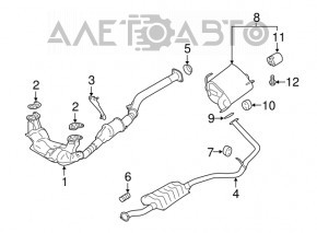 Exhaust line middle part Subaru Impreza 4d 17-23 GK
