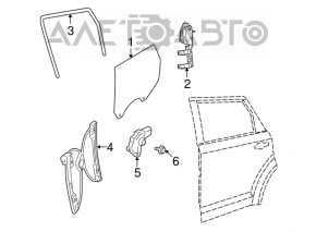 Rear right window seal for Dodge Journey 11-20