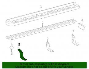 Front left step sill bracket for Toyota 4Runner 10-24 front