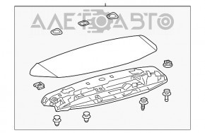 Front Bumper Lip Central Lexus RX350 RX450h 20-22 F-sport