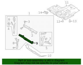 TV lower bar Subaru Legacy 15-17
