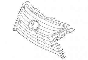 Upper radiator grille for Lexus RX350 RX450h 16-19