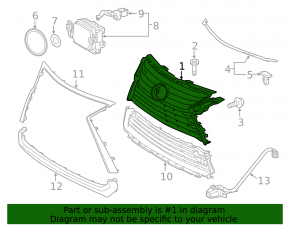 Radiator grill upper Lexus RX350 RX450h 16-22