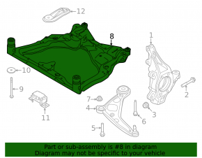 Front subframe for Nissan Pathfinder 22-25