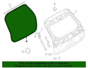 Mitsubishi Outlander 22-25 trunk door rubber seal