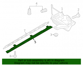 Left threshold VW Golf 17-19 Alltrack