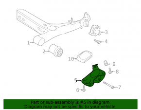 Rear beam bracket left VW Jetta 19-