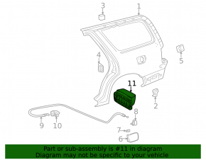 Left ventilation shield Lexus RX300 98-03