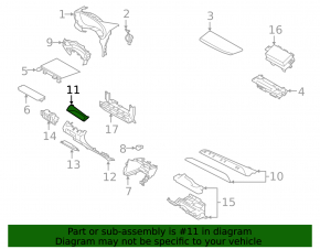 Left Subaru Forester 19-24 SK black and gray front panel trim, scratched