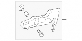 Toyota Camry v70 18-24 rear left door handle mechanism without traction