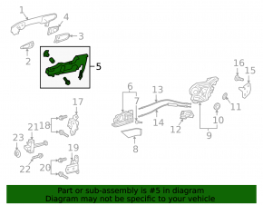 Toyota Camry v70 18-24 rear left door handle mechanism without traction