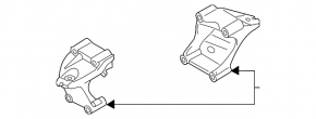 Engine bracket right Audi Q7 4L 10-15