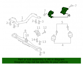 Engine bracket right Audi Q7 4L 10-15