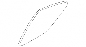 Door glass triangle with seal rear right Infiniti G25 G35 G37 4d 06-14 scale