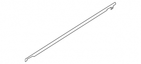 Door-glass molding, central rear right, Nissan Leaf 13-17 matte