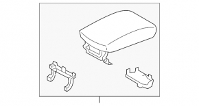 Hyundai Tucson 19-21 armrest, black leather