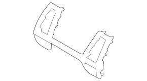 Kia Sorento 21-24 HEV, PHEV gray front panel center trim, under deflectors