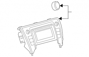 Display radio disc drive player Toyota Camry v55 15-17 usa hybrid, worn, display defect