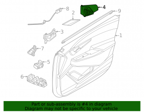 Kia EV6 22-24 interior front left mirror plug with buzzer, Meridian