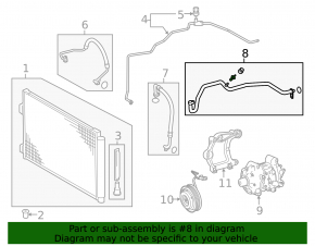 Air conditioning pipe, compressor, heater, second Toyota Rav4 16-18 hybrid