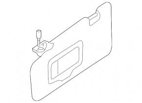 Left visor Subaru Forester 19- SK gray, without hook