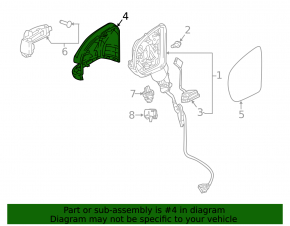 Side mirror cover right Mercedes W213 E 17-23