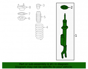 Front left shock absorber Mercedes C-class W206 300 22-25 AWD, sport