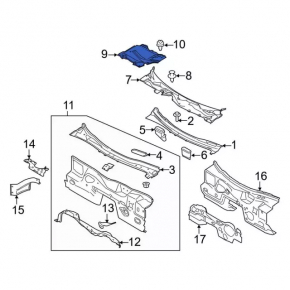 Battery Cover Ford Mustang mk6 15-