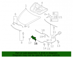 Mazda6 09-10 Hood Lock
