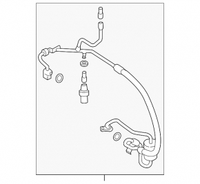 Air conditioning condenser-compressor hose for Ford Edge 15-18 2.0T