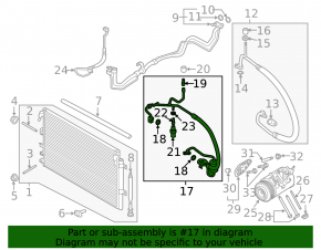 Air conditioning condenser-compressor hose for Ford Edge 15-18 2.0T