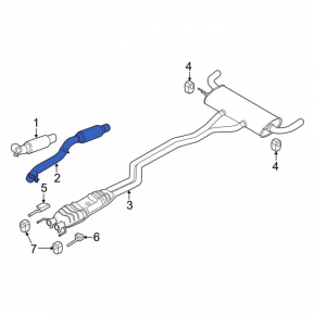 Right intake pipe Ford Edge 19-24 2.7T