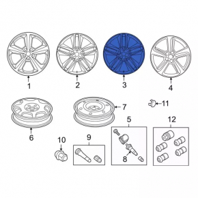 Wheel disk R18 Ford Edge 19- type 1 SEL, curb