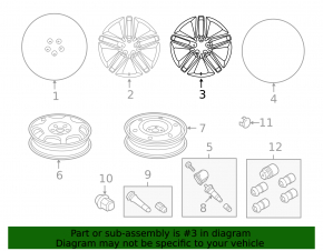 Wheel disk R18 Ford Edge 19- type 1 SEL, curb