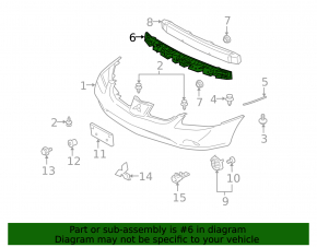 Mitsubishi Galant 04-12 Front Bumper Absorber