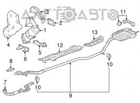 Exhaust manifold with catalytic converter Chevrolet Volt 16 - broken stud