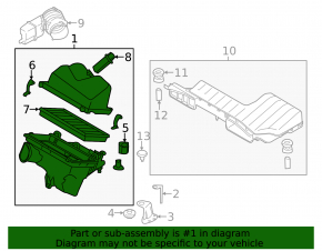 Air filter housing Nissan Murano z51 09-14