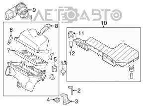 Air filter housing Nissan Murano z51 09-14
