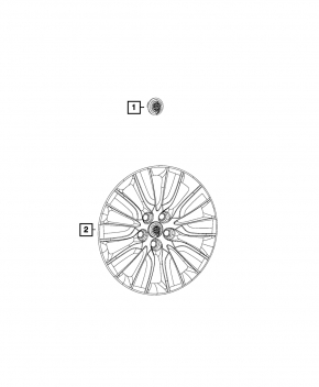 Wheel cap R17 Chrysler 200 15-17 for painting