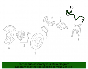 ABS Sensor Front Right Chevrolet Equinox 10-17