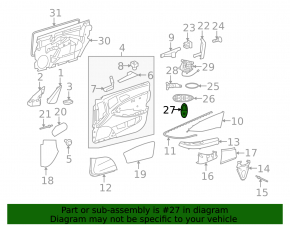 Front left trunk release button Mercedes W211 02-09