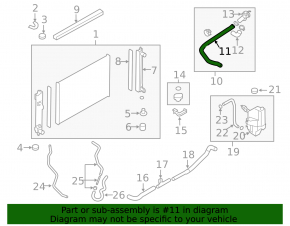 Upper cooling hose for Nissan Murano z51 09-14
