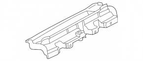 Lower radiator deflector Nissan Rogue 17-20 under the blinds
