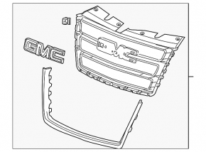 Radiator grill assembly GMC Terrain 10-15 prerest