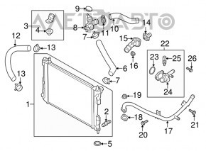 Thermostat housing Hyundai Veloster 12-17
