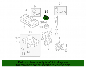 Oil cooler engine Hyundai Sonata 11-15
